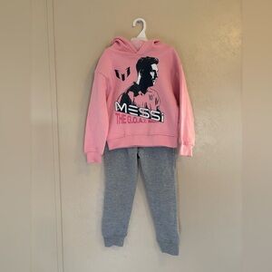 NWT Messi toddlers Logo T-Shirt, Hoodie & Joggers Set sz 4T